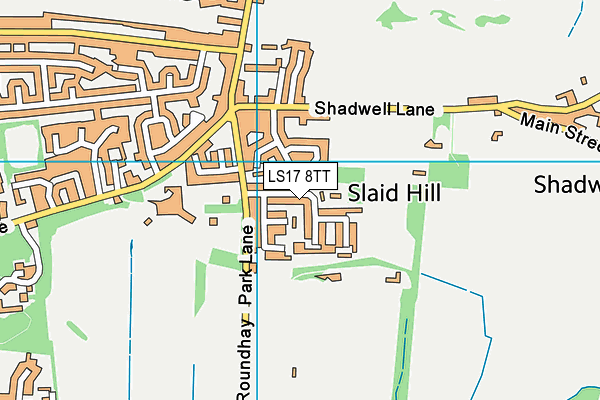 LS17 8TT map - OS VectorMap District (Ordnance Survey)