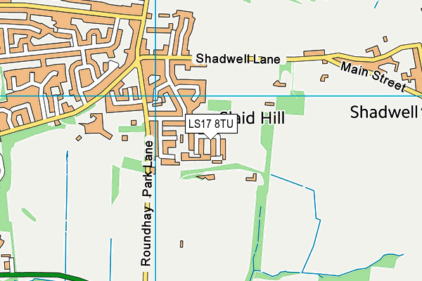 LS17 8TU map - OS VectorMap District (Ordnance Survey)
