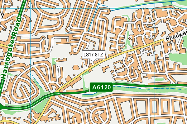 LS17 8TZ map - OS VectorMap District (Ordnance Survey)