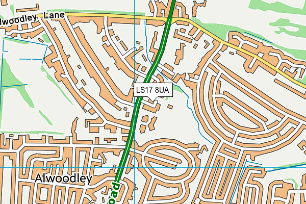LS17 8UA map - OS VectorMap District (Ordnance Survey)