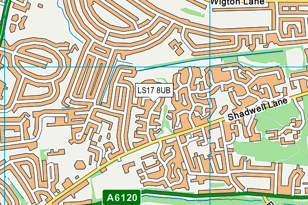 LS17 8UB map - OS VectorMap District (Ordnance Survey)