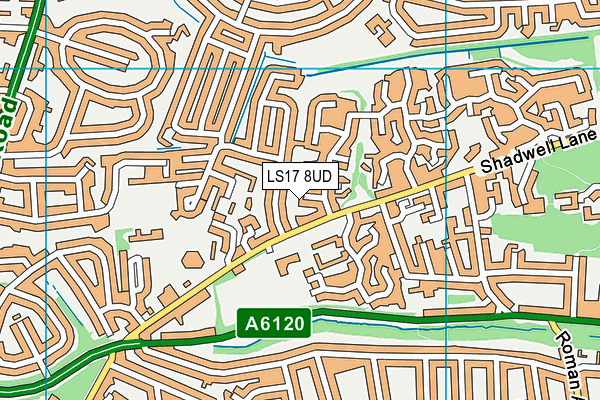 LS17 8UD map - OS VectorMap District (Ordnance Survey)