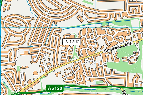 LS17 8UG map - OS VectorMap District (Ordnance Survey)