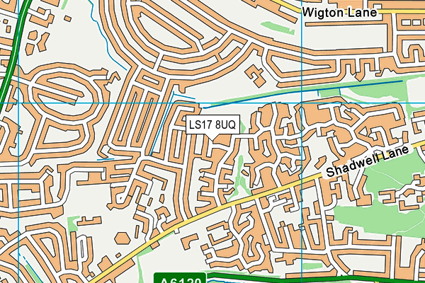 LS17 8UQ map - OS VectorMap District (Ordnance Survey)