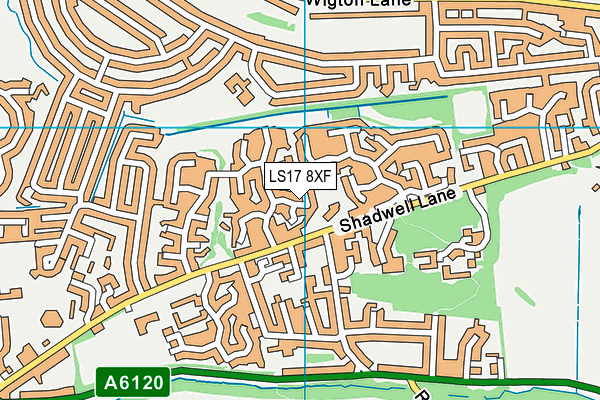 LS17 8XF map - OS VectorMap District (Ordnance Survey)
