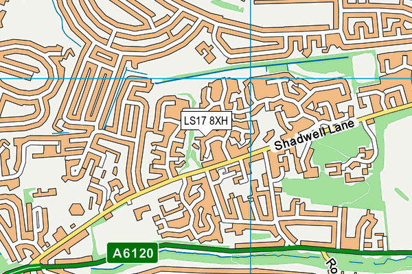 LS17 8XH map - OS VectorMap District (Ordnance Survey)