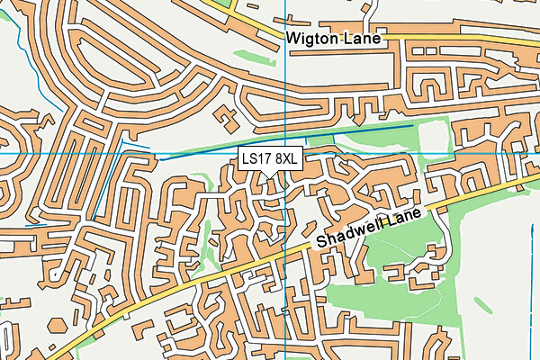 LS17 8XL map - OS VectorMap District (Ordnance Survey)