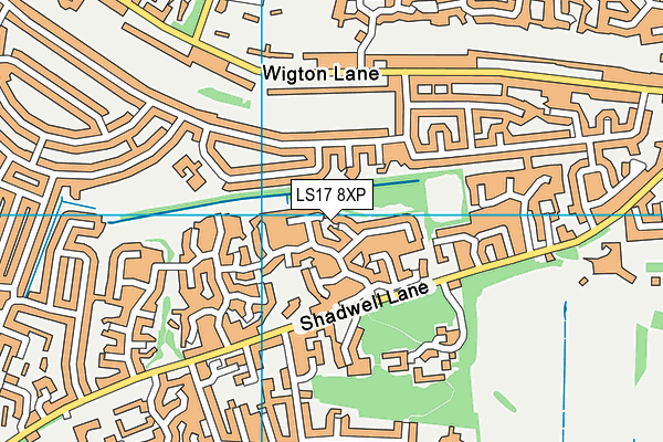 LS17 8XP map - OS VectorMap District (Ordnance Survey)