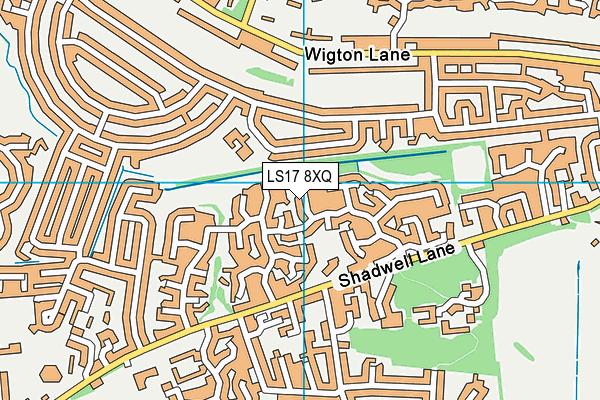 LS17 8XQ map - OS VectorMap District (Ordnance Survey)