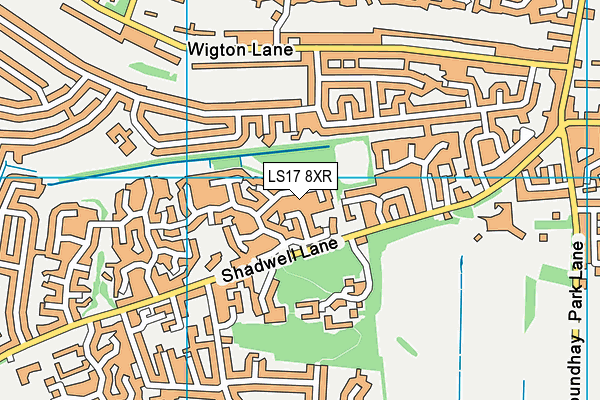 LS17 8XR map - OS VectorMap District (Ordnance Survey)