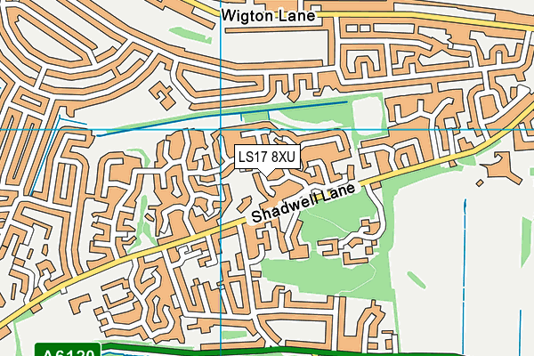 LS17 8XU map - OS VectorMap District (Ordnance Survey)