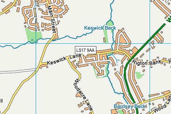 LS17 9AA map - OS VectorMap District (Ordnance Survey)