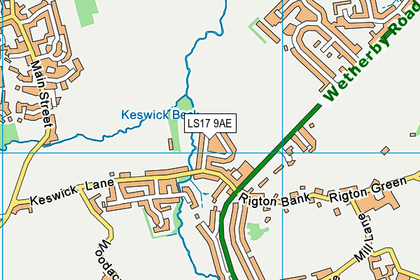LS17 9AE map - OS VectorMap District (Ordnance Survey)