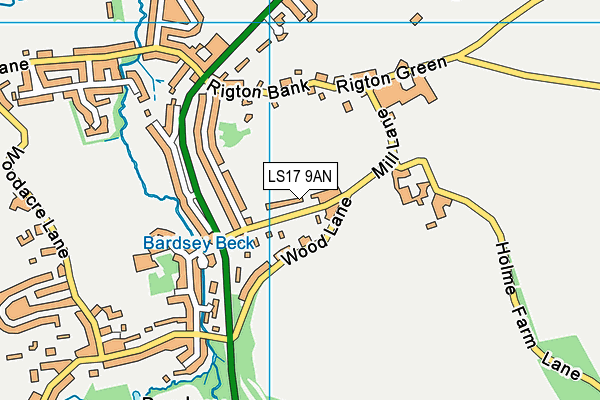 LS17 9AN map - OS VectorMap District (Ordnance Survey)