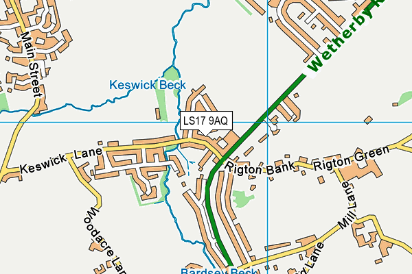 Bardsey Sports Club map (LS17 9AQ) - OS VectorMap District (Ordnance Survey)