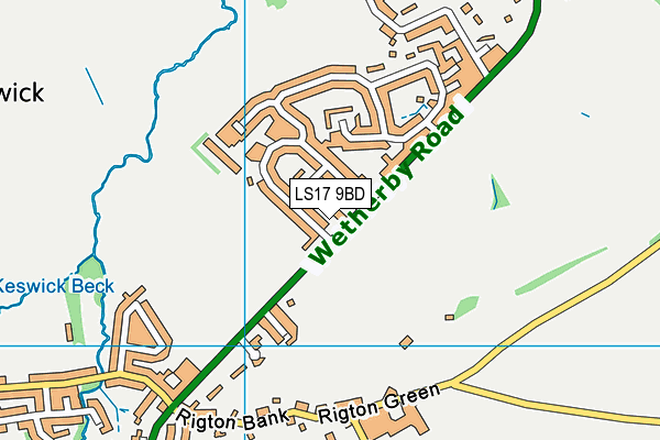 LS17 9BD map - OS VectorMap District (Ordnance Survey)