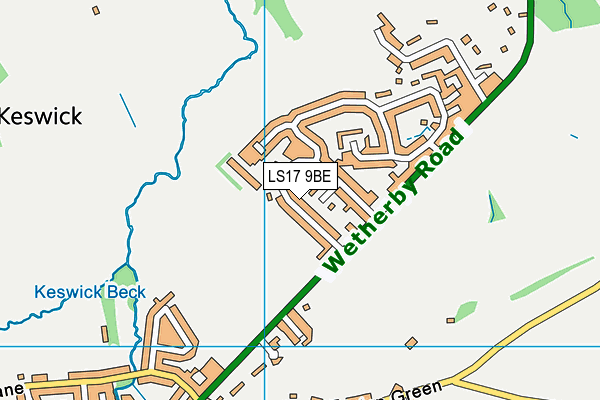 LS17 9BE map - OS VectorMap District (Ordnance Survey)