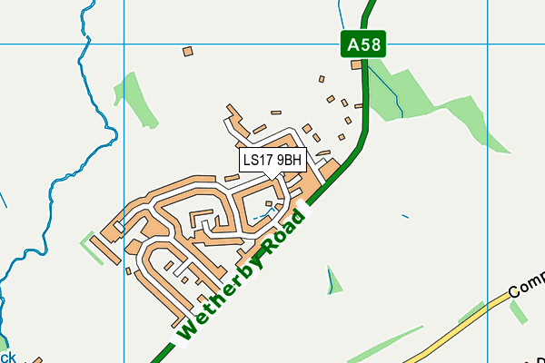 LS17 9BH map - OS VectorMap District (Ordnance Survey)