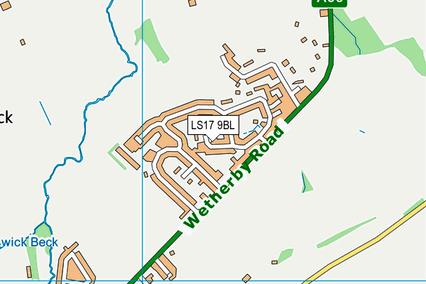 LS17 9BL map - OS VectorMap District (Ordnance Survey)