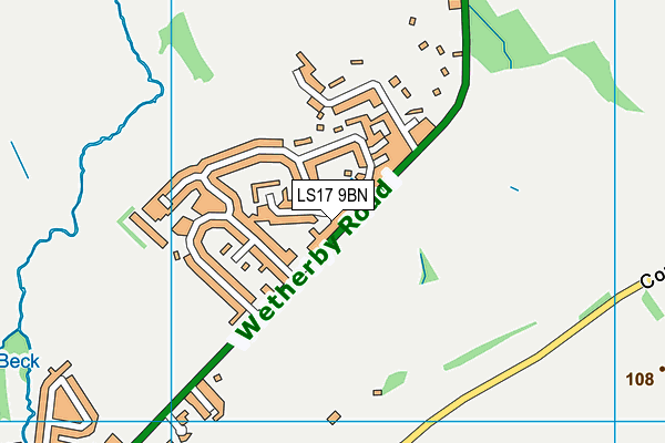 LS17 9BN map - OS VectorMap District (Ordnance Survey)