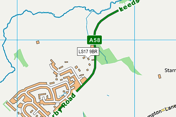 LS17 9BR map - OS VectorMap District (Ordnance Survey)