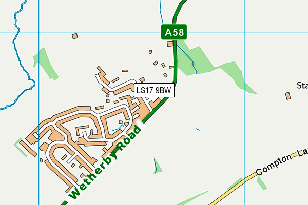 LS17 9BW map - OS VectorMap District (Ordnance Survey)