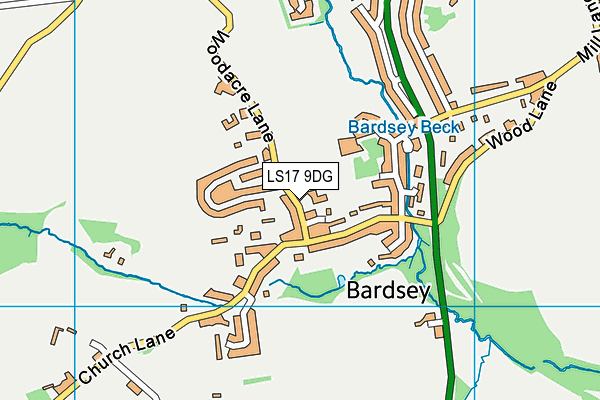 Bardsey Primary School map (LS17 9DG) - OS VectorMap District (Ordnance Survey)