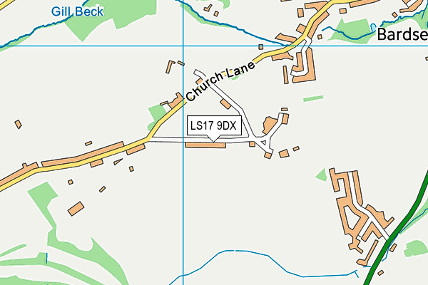 LS17 9DX map - OS VectorMap District (Ordnance Survey)