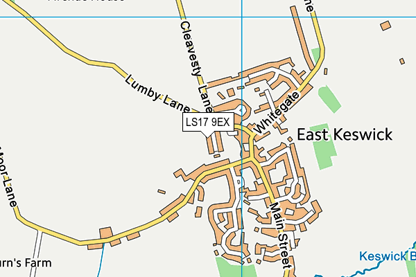 LS17 9EX map - OS VectorMap District (Ordnance Survey)