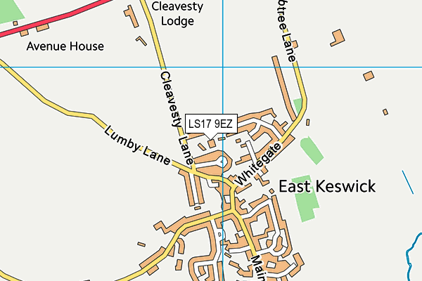 LS17 9EZ map - OS VectorMap District (Ordnance Survey)