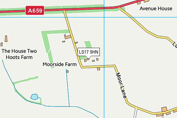East Keswick Sports Field map (LS17 9HN) - OS VectorMap District (Ordnance Survey)