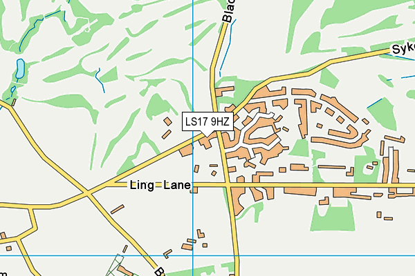 LS17 9HZ map - OS VectorMap District (Ordnance Survey)