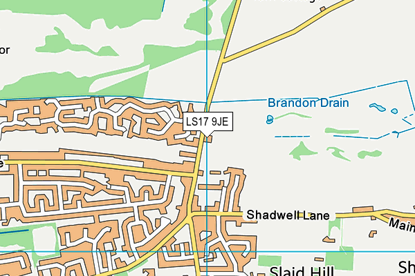 LS17 9JE map - OS VectorMap District (Ordnance Survey)