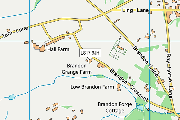 Shadwell Cricket Club map (LS17 9JH) - OS VectorMap District (Ordnance Survey)