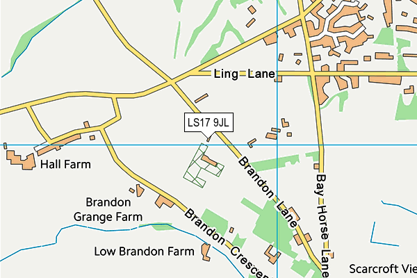 LS17 9JL map - OS VectorMap District (Ordnance Survey)