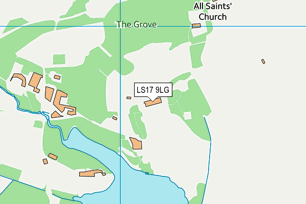 LS17 9LG map - OS VectorMap District (Ordnance Survey)