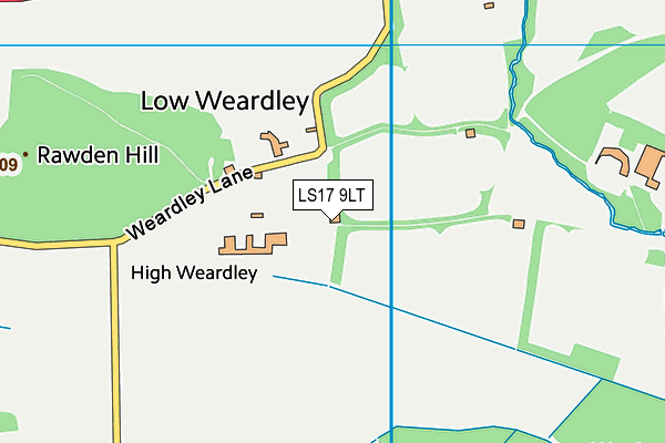 LS17 9LT map - OS VectorMap District (Ordnance Survey)