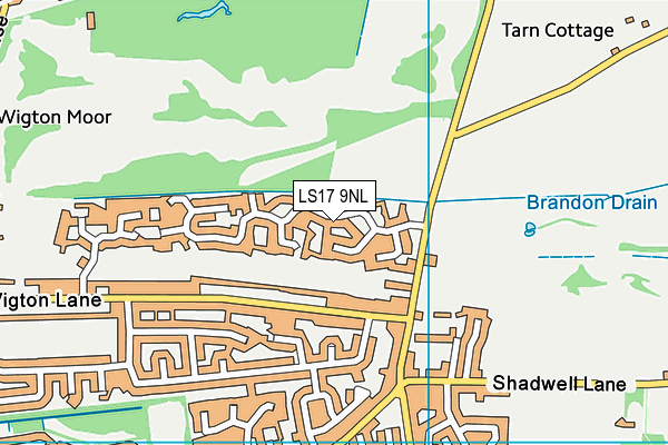 LS17 9NL map - OS VectorMap District (Ordnance Survey)