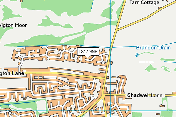 LS17 9NP map - OS VectorMap District (Ordnance Survey)