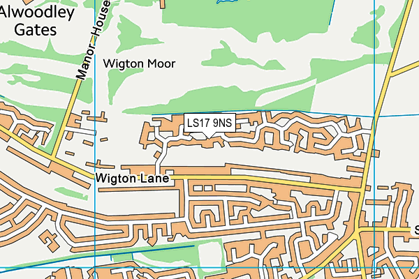 LS17 9NS map - OS VectorMap District (Ordnance Survey)