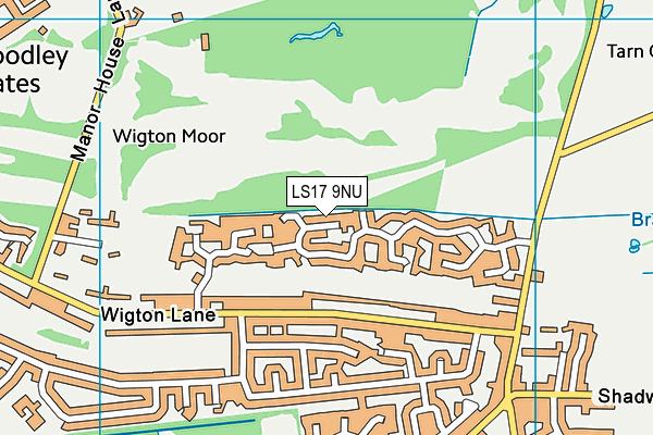 LS17 9NU map - OS VectorMap District (Ordnance Survey)