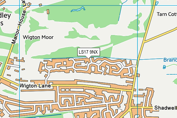 LS17 9NX map - OS VectorMap District (Ordnance Survey)