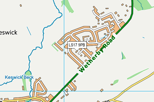 LS17 9PB map - OS VectorMap District (Ordnance Survey)