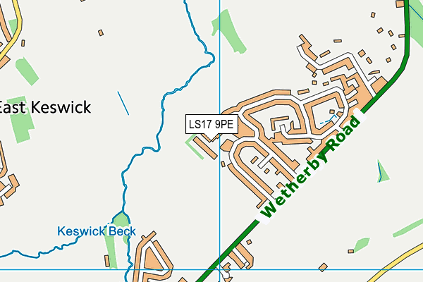 LS17 9PE map - OS VectorMap District (Ordnance Survey)