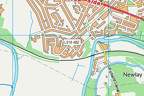 LS18 4BZ map - OS VectorMap District (Ordnance Survey)