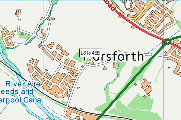 LS18 4EE map - OS VectorMap District (Ordnance Survey)