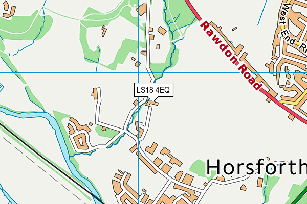 LS18 4EQ map - OS VectorMap District (Ordnance Survey)