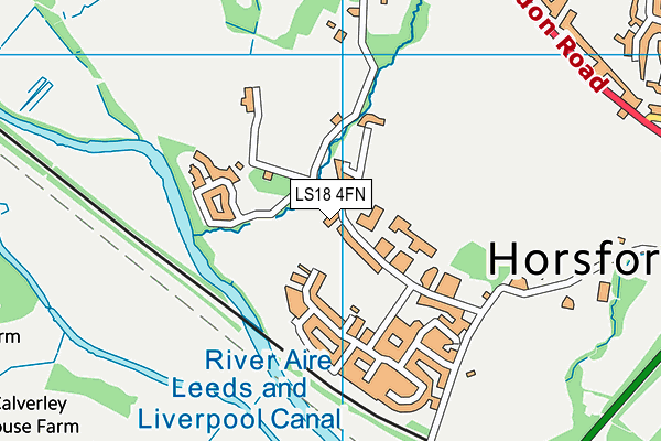 LS18 4FN map - OS VectorMap District (Ordnance Survey)