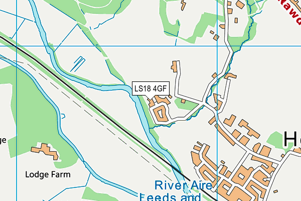 LS18 4GF map - OS VectorMap District (Ordnance Survey)