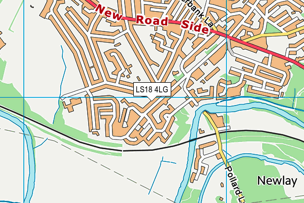 LS18 4LG map - OS VectorMap District (Ordnance Survey)